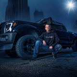 Senior Guy Portraits Truck 4x4 Off Road Urban Night Lights Ford